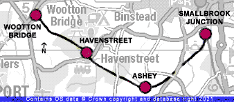 Isle of Wight Steam Railway Map