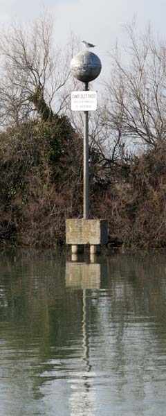 Cable Marker,Torcello,Venice,Lagoon