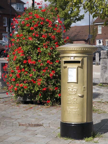 Gold Medal Winner,Dani King,Gold Postbox,Hamble-le-Rice