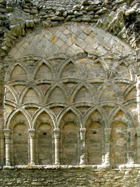 Much Wenlock Priory,Chapter House,Arcading